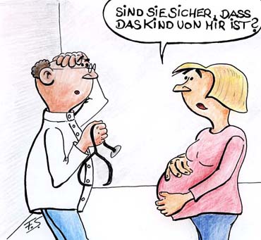 Schwangerschaftscartoon