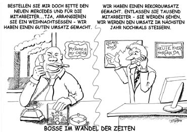 Karikatur - Bosse und Manager